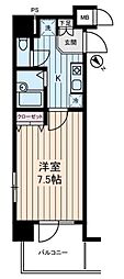 サンクレイドル・レヴィール池袋 1Kの間取図画像