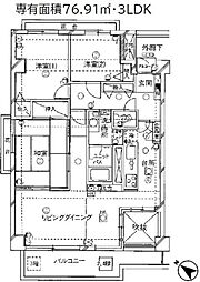 グローリア初穂津田沼 3LDKの間取図画像