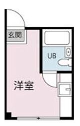 クロノス要町 2階ワンルームの間取り