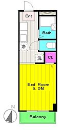 メゾン・ピュアリティ 1Kの間取図画像