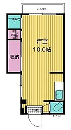 ソリューション門前仲町 ワンルームの間取図画像
