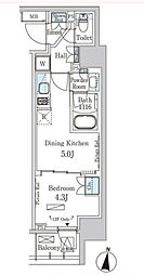 PARKAXIS森下 1DKの間取図画像