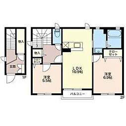リラフォート 2LDKの間取図画像