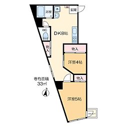 永和第10ビル 2DKの間取図画像