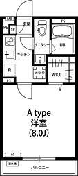 リブリ・薬園台 1Kの間取図画像