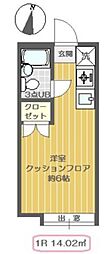 フローラ北綾瀬 ワンルームの間取図画像