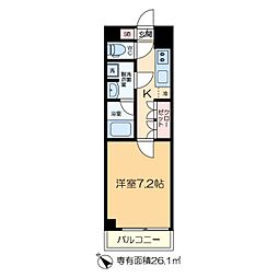 ＧＥＮＯＶＩＡ五反野ｓｋｙｇａｒｄｅｎ 9階1Kの間取り