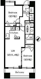 ParkCube日本橋水天宮 2LDKの間取図画像