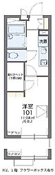 レオパレスCHACO 1Kの間取図画像