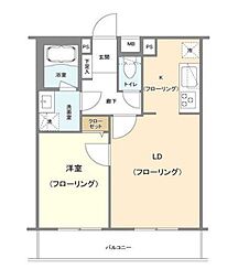 PREMIUM CUBE 中野新橋 4階1LDKの間取り