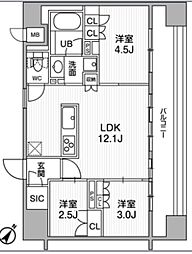 nidoSUGAMO 3LDKの間取図画像