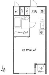 MSエステート ワンルームの間取図画像