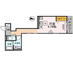 JR大阪環状線 鶴橋駅 徒歩7分の賃貸アパート 1階ワンルームの間取り
