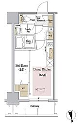 アーバネックス新御徒町 5階1DKの間取り