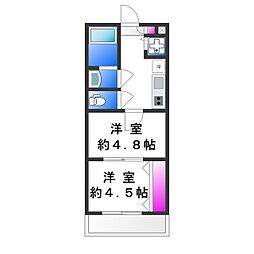 エム・ステージ平野本町2 2Kの間取図画像