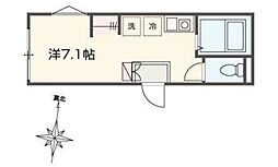 MELLAS日進III ワンルームの間取図画像