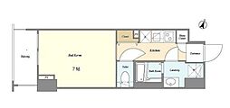 BPRレジデンス町田 1Kの間取図画像