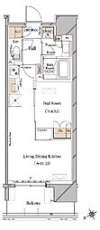 ブランシエスタ浅草蔵前 1LDKの間取図画像