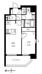 グランジット蔵前 9階1LDKの間取り