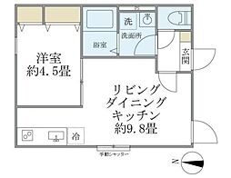 カレラコート大山 1LDKの間取図画像
