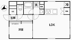 CREAL江戸川橋 2階1LDKの間取り
