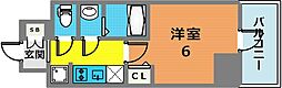 プレサンス神戸元町ミューズ 1Kの間取図画像