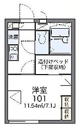 レオパレスジュネス・東大宮 1Kの間取図画像
