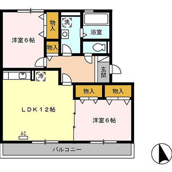 静岡県御殿場市北久原(賃貸アパート2LDK・2階・61.31㎡)の写真 その2