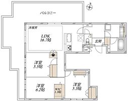 (仮称)給田4丁目メゾン 3LDKの間取図画像