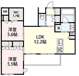 間取図画像 2LDK