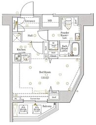Log都庁前 2階ワンルームの間取り