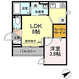 NOAH 1階1LDKの間取り