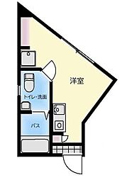 AZ東池袋レジデンス ワンルームの間取図画像