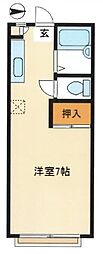 光ハウス 1階1Kの間取り