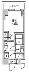 RESIDIA日本橋馬喰町2 1Kの間取図画像