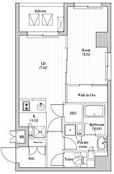 文京本駒込レジデンス 1LDKの間取図画像