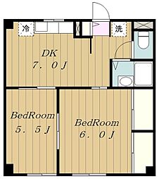 エステートピアセピリナ 2DKの間取図画像