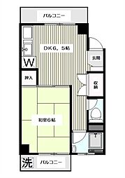 ハイツ葵 3階1DKの間取り