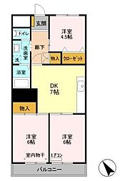 小泉コーポラス 3DKの間取図画像