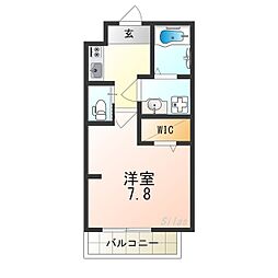 エヌエムキャトフヴァントワ 1Kの間取図画像
