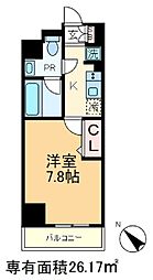メインステージ十条2 1Kの間取図画像