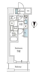 ラティエラ練馬 1Kの間取図画像