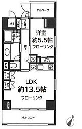 ロジュマン湘南 1LDKの間取図画像
