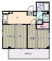亜土ビル 2階2Kの間取り