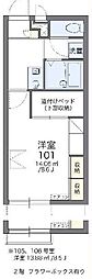レオパレスミディ 1Kの間取図画像