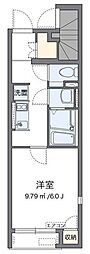 レオネクストsky blue 1階1Kの間取り