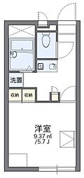 レオパレスアネックス櫛引 1Kの間取図画像