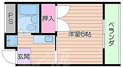 ナンノAsix 1Kの間取図画像