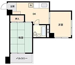 リレント白山 2DKの間取図画像