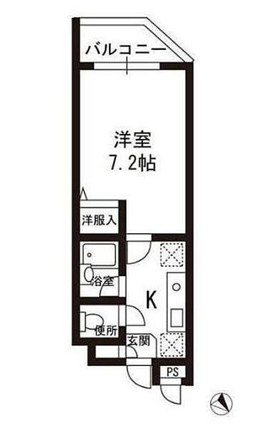 神奈川県川崎市麻生区上麻生５丁目(賃貸マンション1K・2階・22.00㎡)の写真 その2